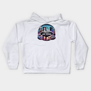 Vibrant Las Vegas Landmark and Skylines Sticker - Ideal for travel and tourism fans Kids Hoodie